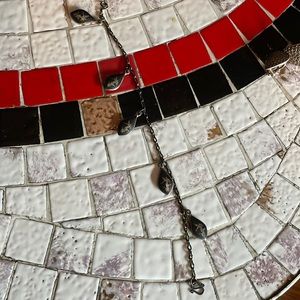 Siamese silver etched bracelet - NOS